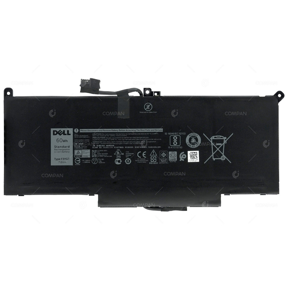 F3YGT DELL STANDARD LI-ION BATTERY 60WH 7.6V 7500MAH FOR LATITUDE -
